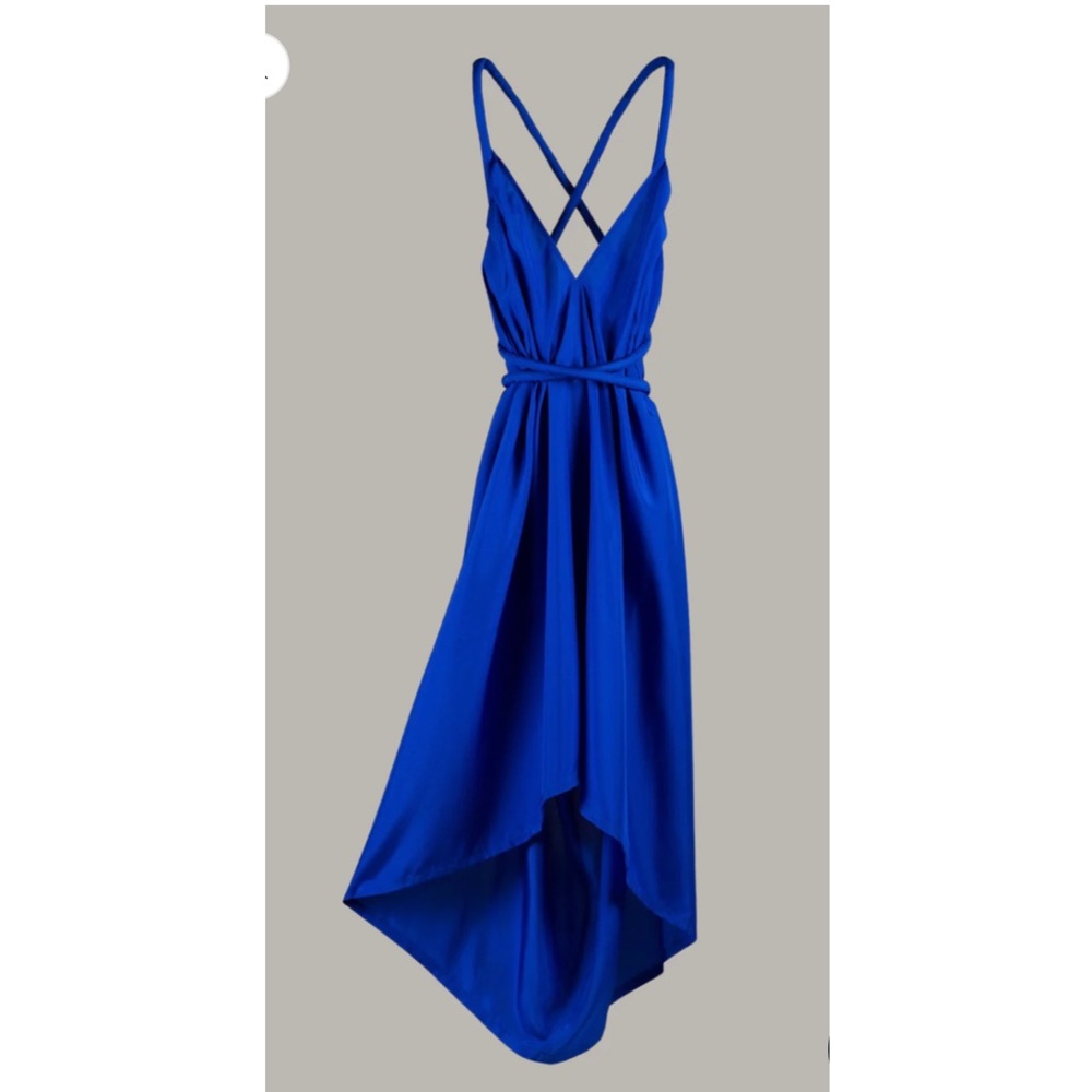Electric Feathers Klein blue infinite rope dress